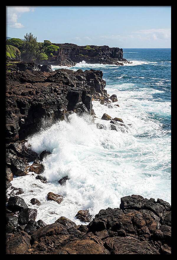 Dark Volcanic Coastline Serenity