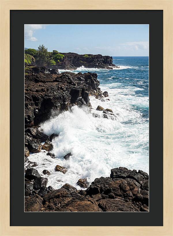 Dark Volcanic Coastline Serenity