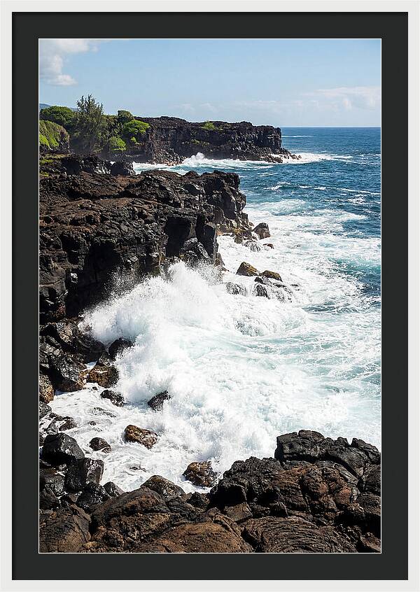 Dark Volcanic Coastline Serenity