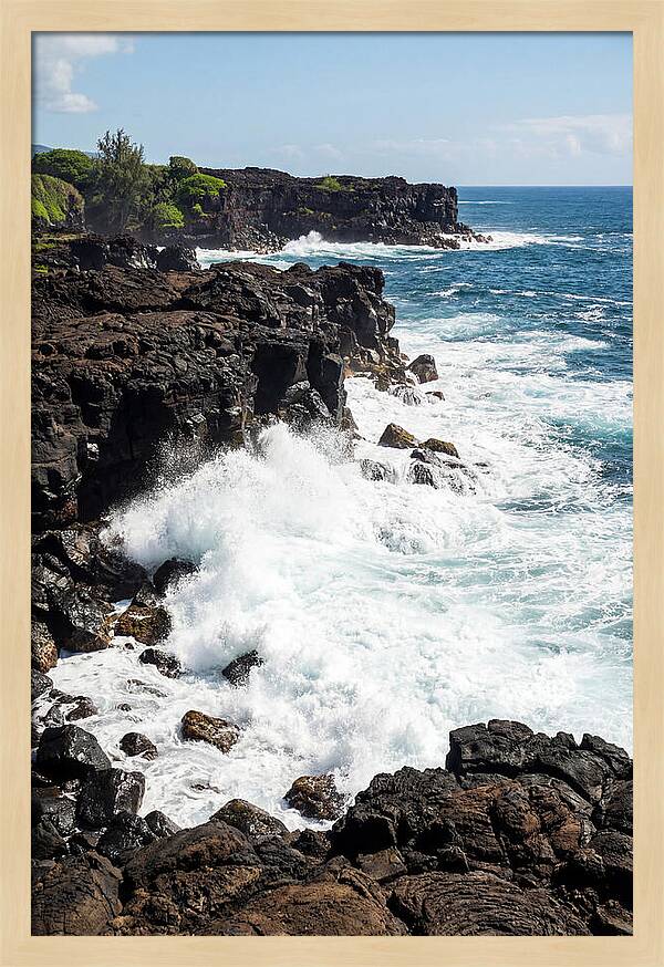 Dark Volcanic Coastline Serenity