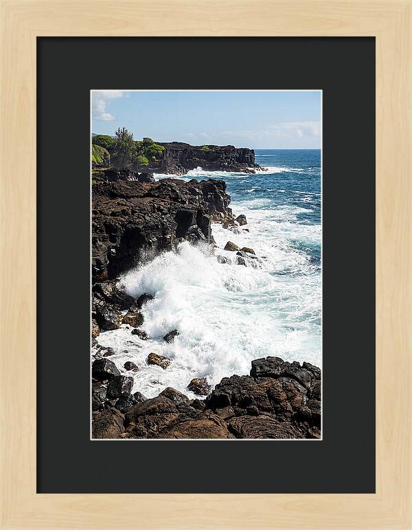 Dark Volcanic Coastline Serenity