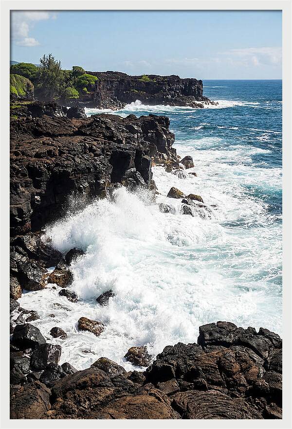 Dark Volcanic Coastline Serenity