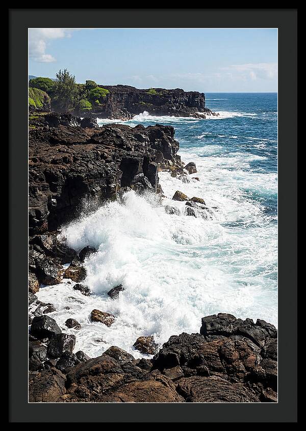 Dark Volcanic Coastline Serenity