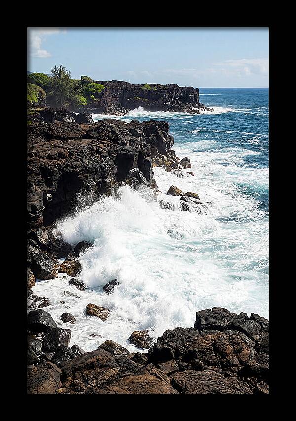 Dark Volcanic Coastline Serenity