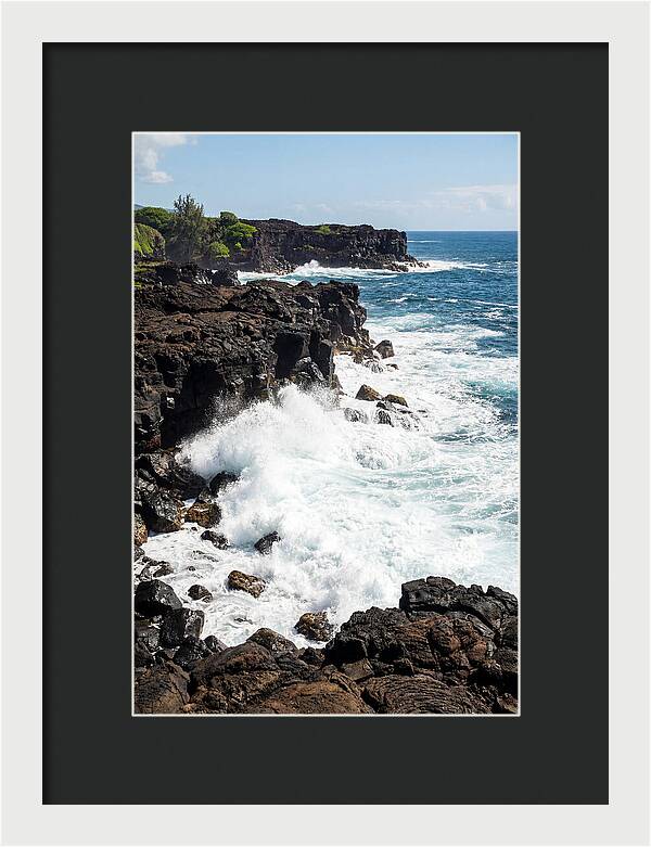 Dark Volcanic Coastline Serenity