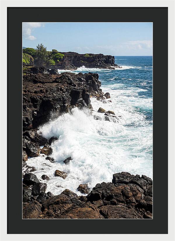 Dark Volcanic Coastline Serenity
