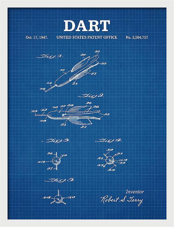 Dart Blueprint Patent Us2504757a