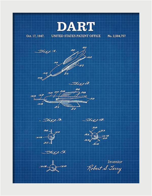 Dart Blueprint Patent Us2504757a