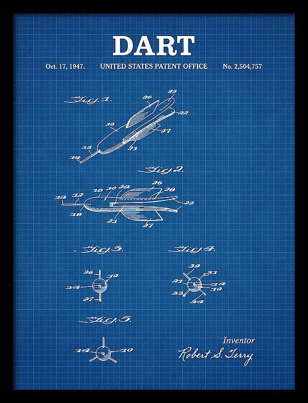 Dart Blueprint Patent Us2504757a