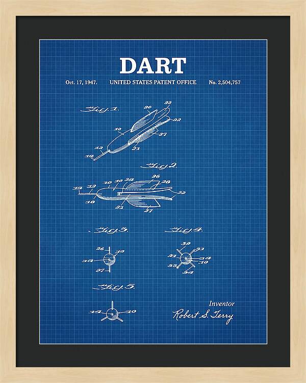 Dart Blueprint Patent Us2504757a