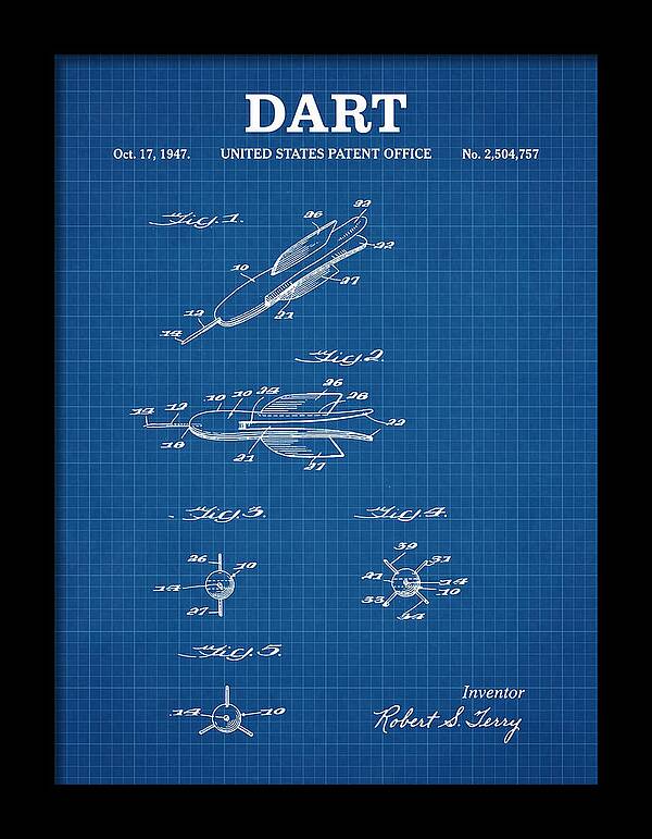 Dart Blueprint Patent Us2504757a
