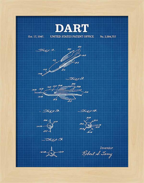 Dart Blueprint Patent Us2504757a