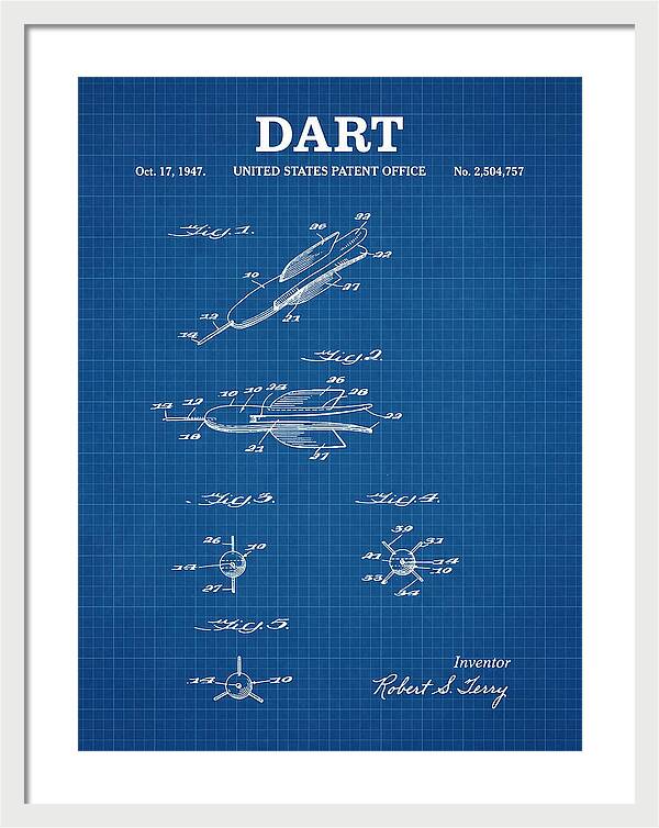 Dart Blueprint Patent Us2504757a