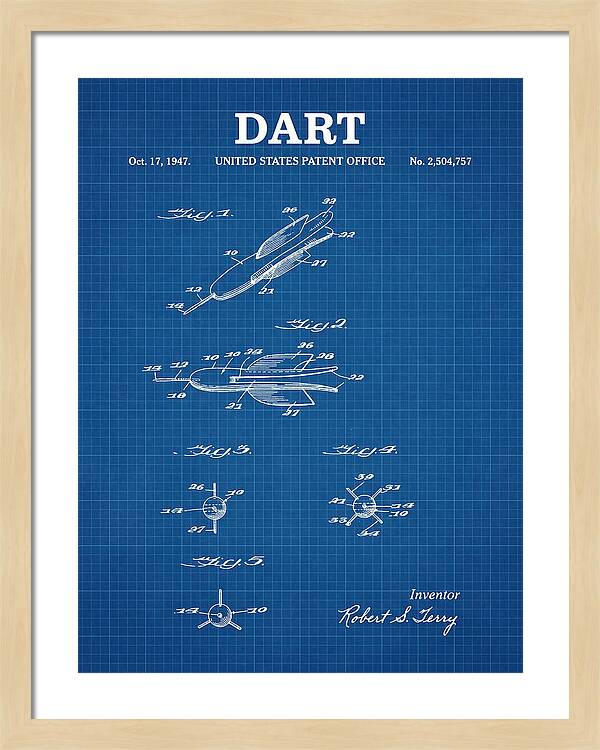 Dart Blueprint Patent Us2504757a