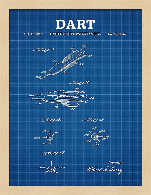 Dart Blueprint Patent Us2504757a