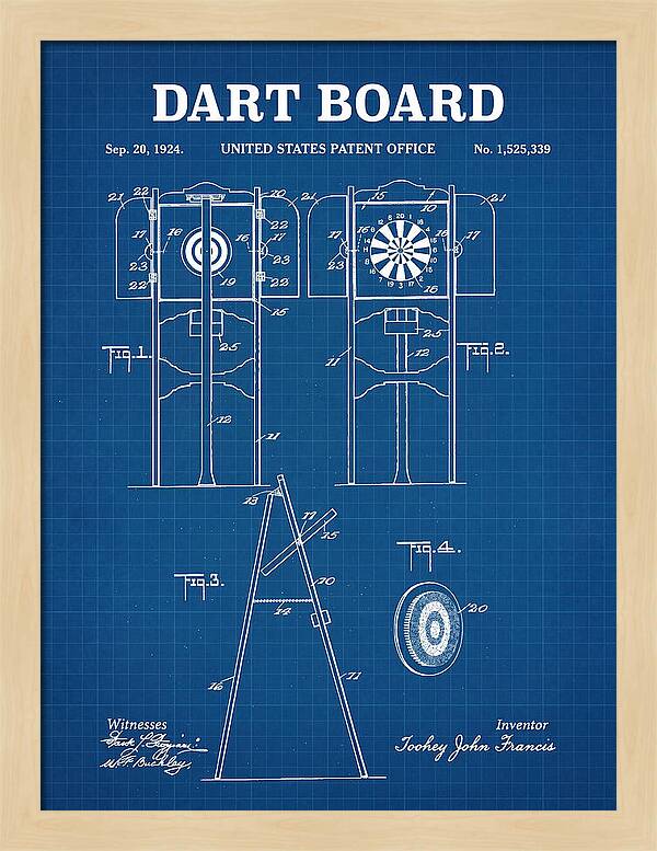 Dart Board Blueprint Patent Us1525339a