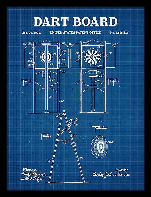 Dart Board Blueprint Patent Us1525339a