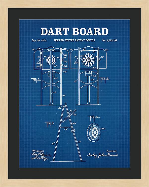 Dart Board Blueprint Patent Us1525339a