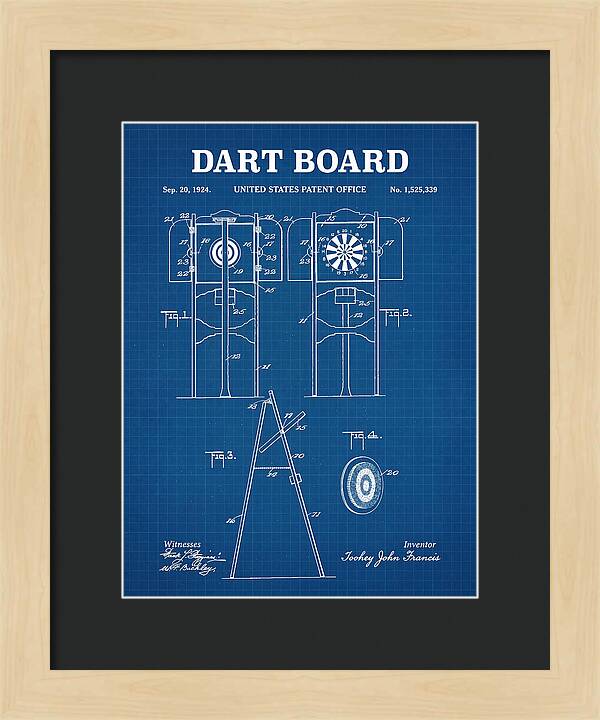 Dart Board Blueprint Patent Us1525339a