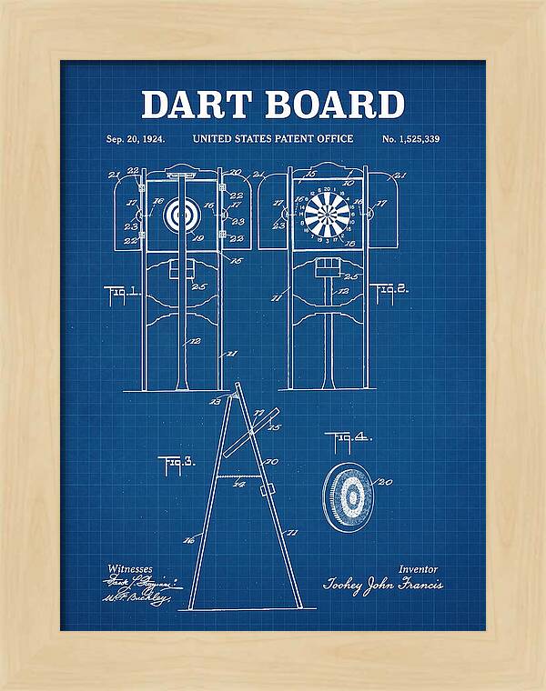Dart Board Blueprint Patent Us1525339a