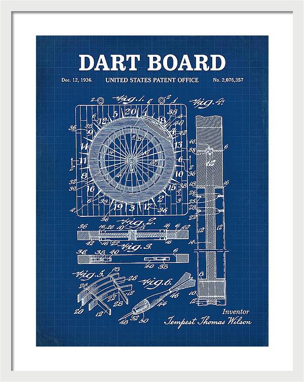 Dart Board Blueprint Patent Us2076357a