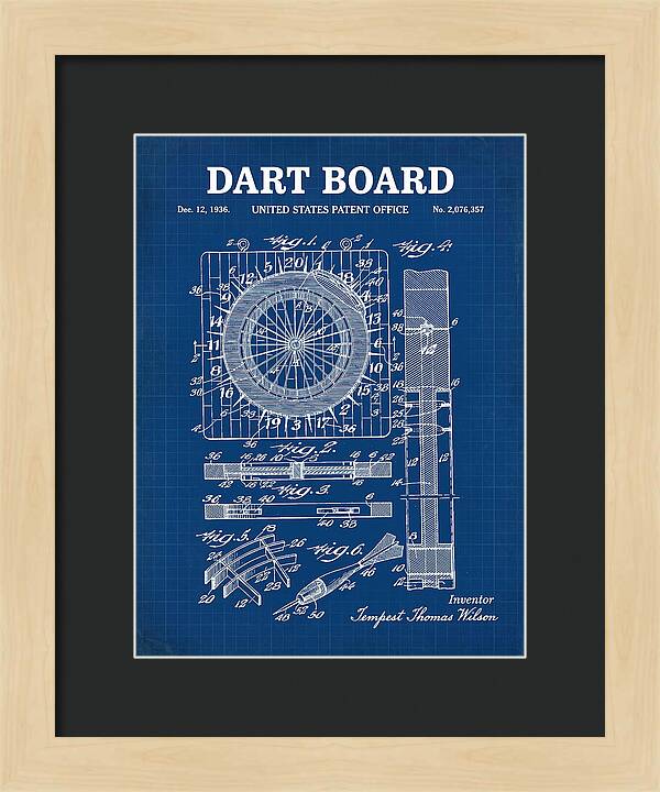 Dart Board Blueprint Patent Us2076357a