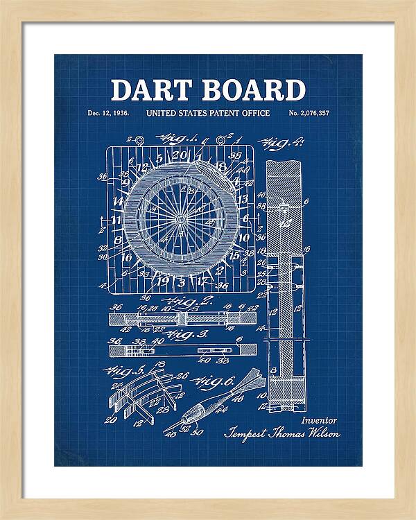 Dart Board Blueprint Patent Us2076357a