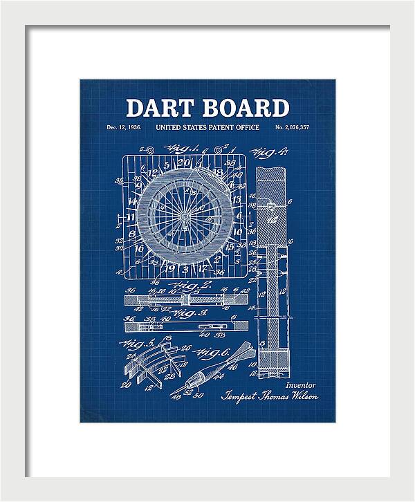 Dart Board Blueprint Patent Us2076357a
