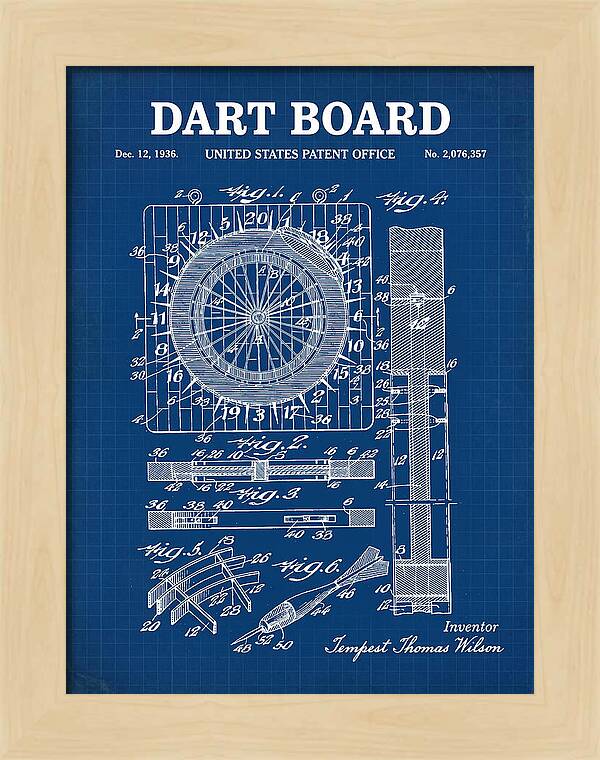 Dart Board Blueprint Patent Us2076357a
