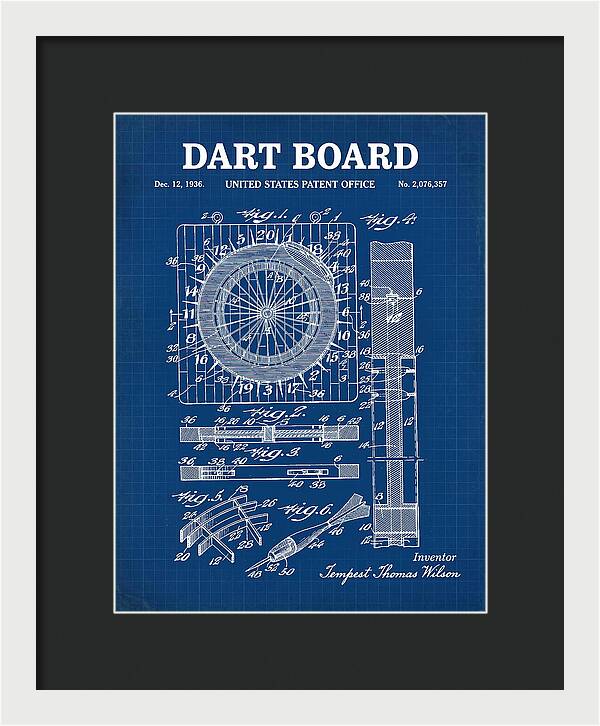 Dart Board Blueprint Patent Us2076357a