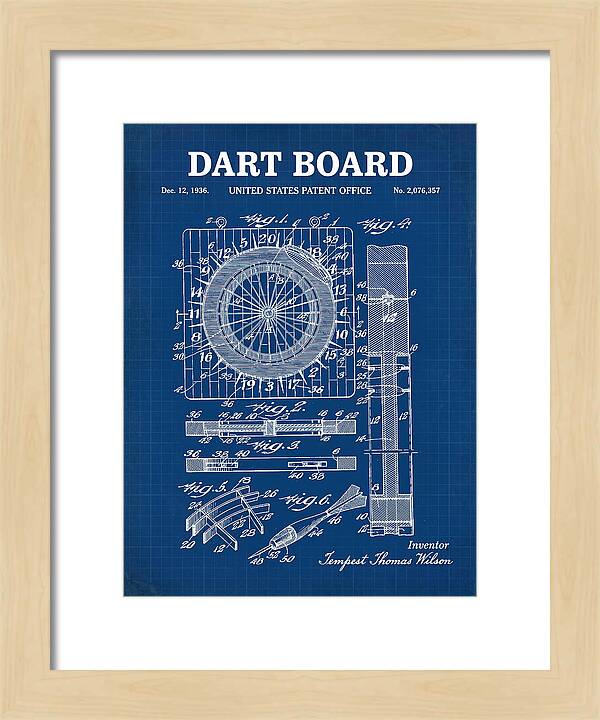 Dart Board Blueprint Patent Us2076357a