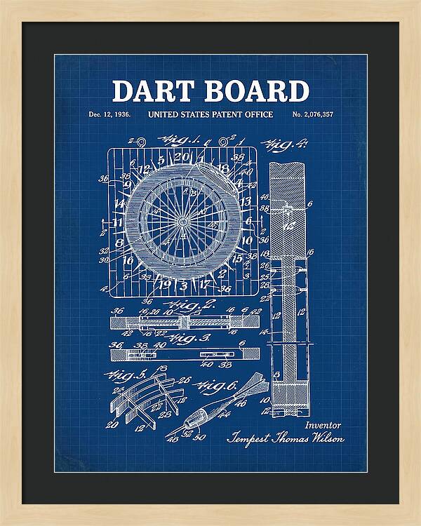 Dart Board Blueprint Patent Us2076357a