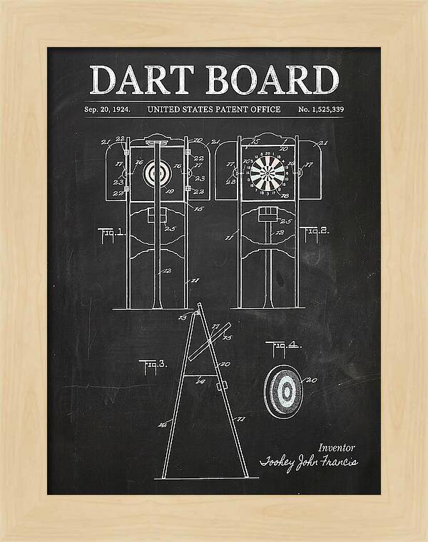 Dart Board Chalkboard Patent Us1525339a