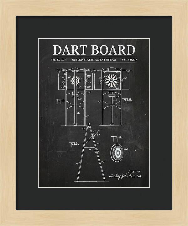 Dart Board Chalkboard Patent Us1525339a
