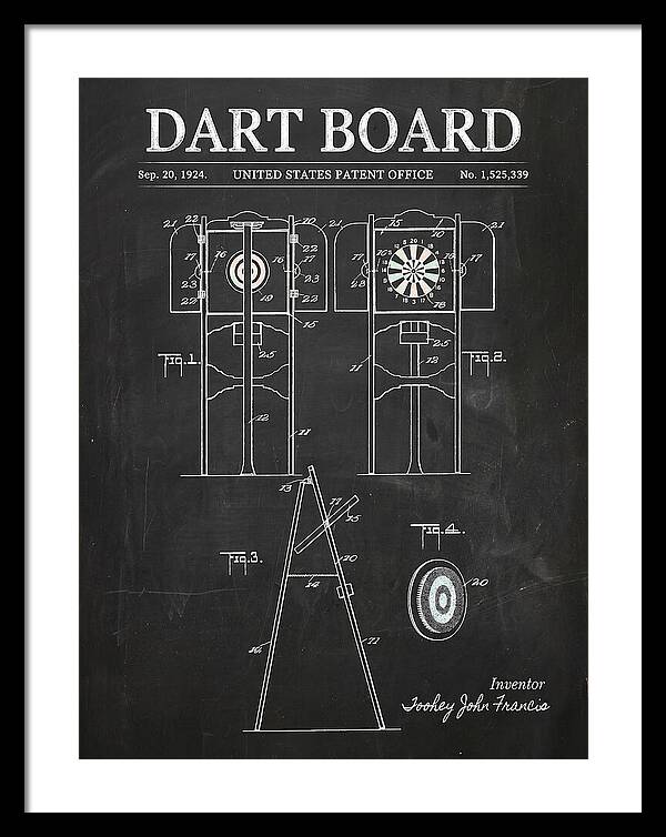 Dart Board Chalkboard Patent Us1525339a