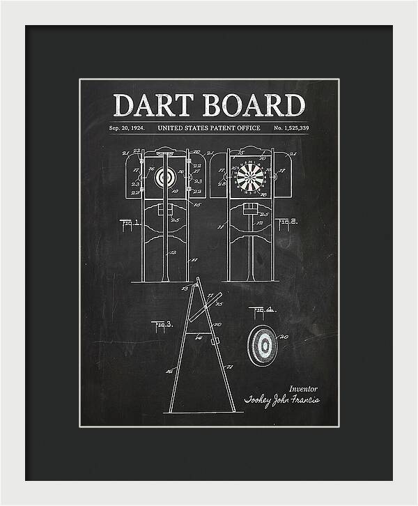 Dart Board Chalkboard Patent Us1525339a