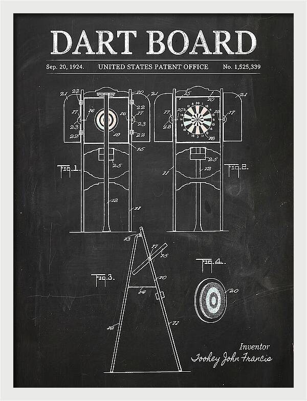 Dart Board Chalkboard Patent Us1525339a