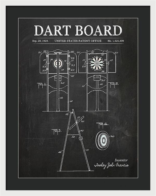 Dart Board Chalkboard Patent Us1525339a