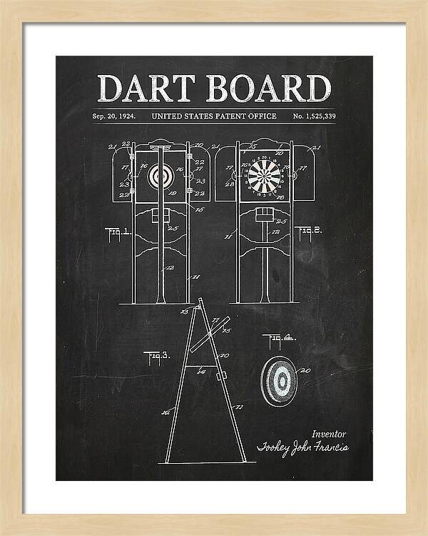 Dart Board Chalkboard Patent Us1525339a