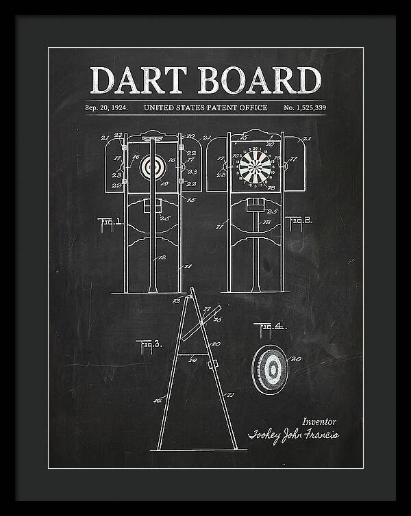 Dart Board Chalkboard Patent Us1525339a