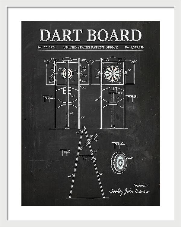Dart Board Chalkboard Patent Us1525339a