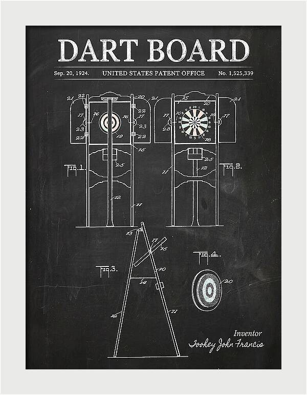 Dart Board Chalkboard Patent Us1525339a