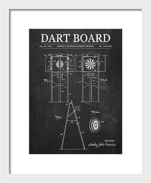 Dart Board Chalkboard Patent Us1525339a