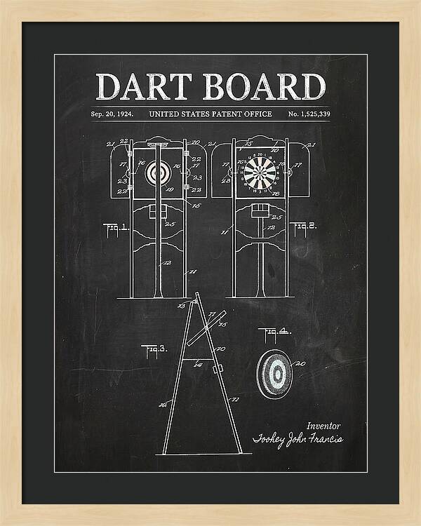Dart Board Chalkboard Patent Us1525339a