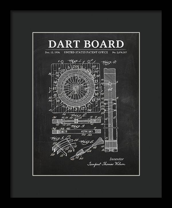 Dart Board Chalkboard Patent Us2076357a