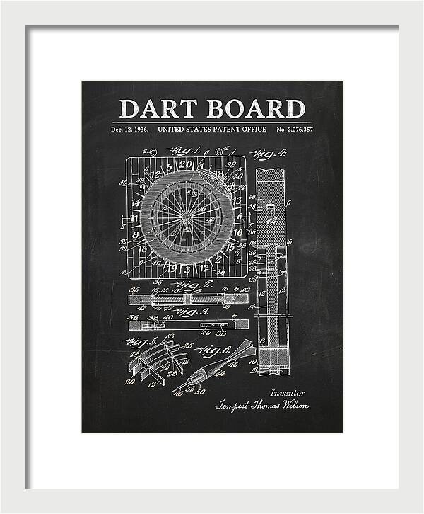 Dart Board Chalkboard Patent Us2076357a