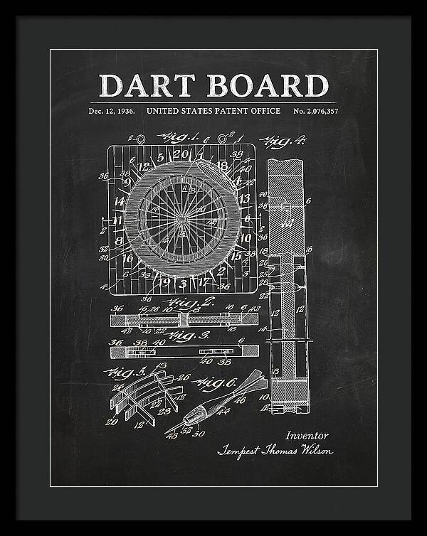 Dart Board Chalkboard Patent Us2076357a