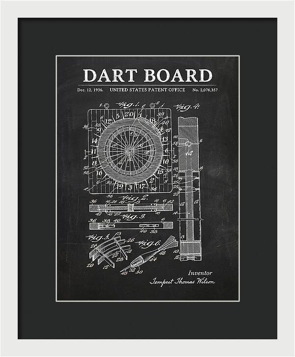 Dart Board Chalkboard Patent Us2076357a