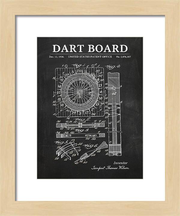 Dart Board Chalkboard Patent Us2076357a