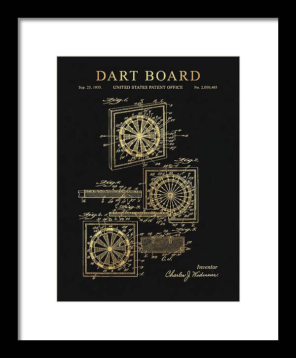 Dart Board Gold Patent Us2060405a